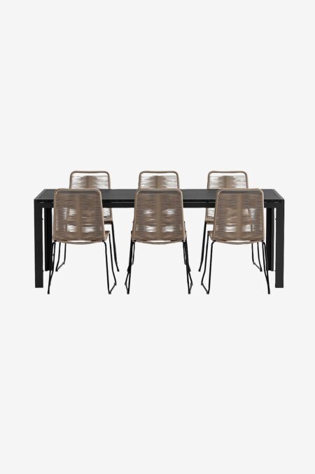 Venture Home - Mirko-spisebord med Lindos-stol - Brun - Spisegrupper - - Homeroom