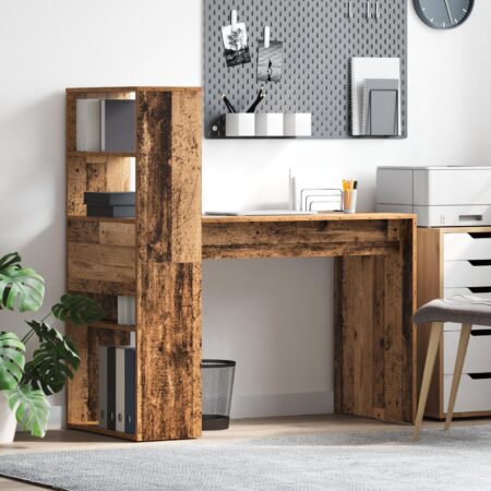 Bord med hylde Gammelt træ 113 x 54 x 120 cm Konstrueret træ