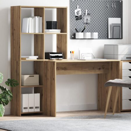 Bord med hylde artisan eg 138.5 x 55 x 143 cm Konstrueret træ