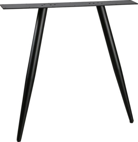 Bordben/understel WOOOD Tablo til plankebord kegleformet metal mat sort H72 cm