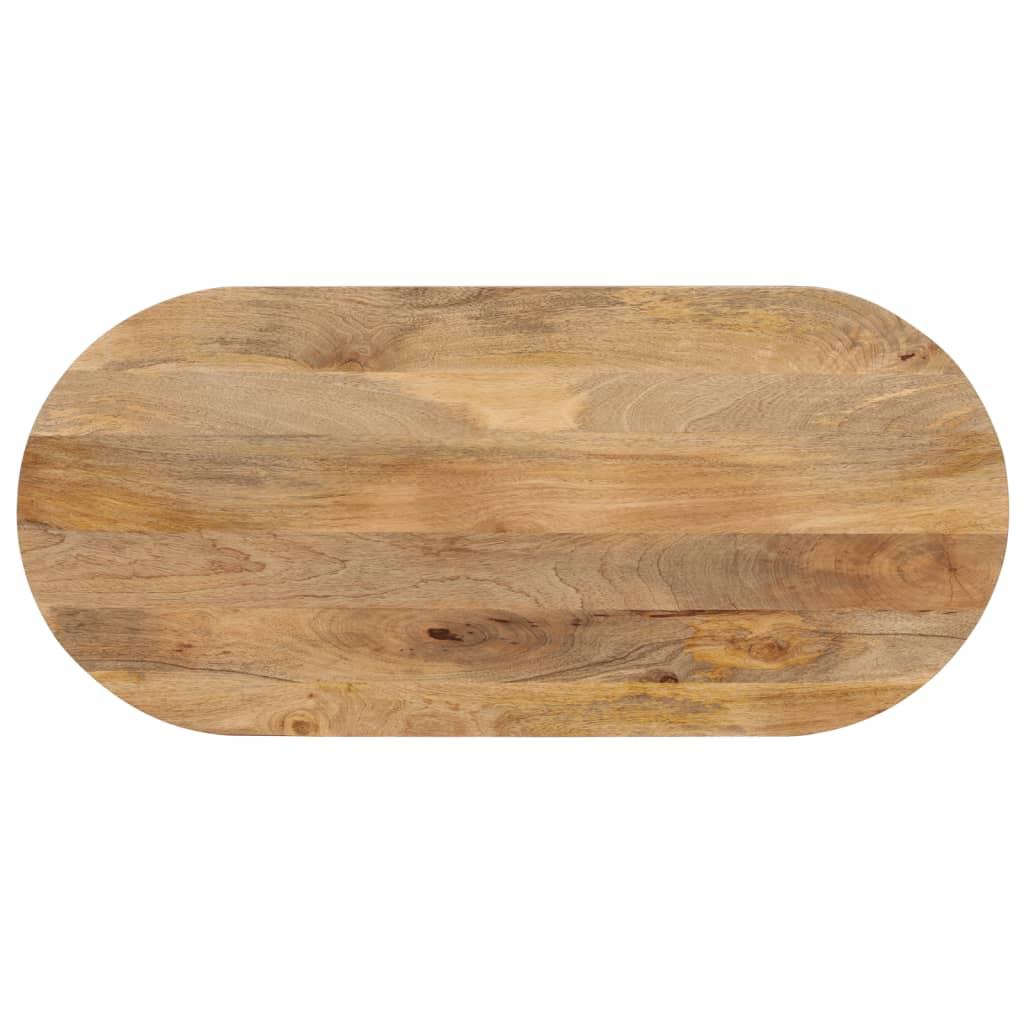 Bordplade 100x40x3,8 cm oval massivt mangotræ Bordplade 100x40x3,8 cm oval massivt mangotræ