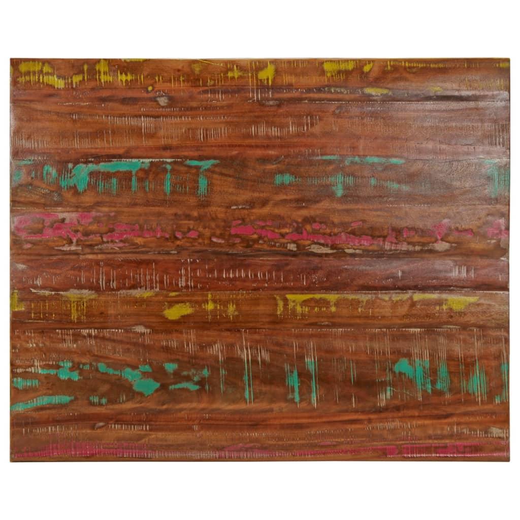 Bordplade 100x80x2,5 cm rektangulær massivt genbrugstræ Bordplade 100x80x2,5 cm rektangulær massivt genbrugstræ