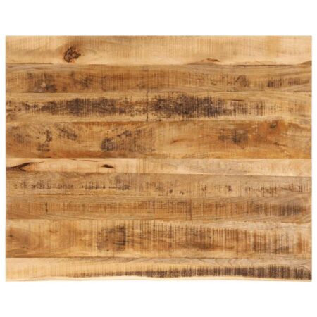 Bordplade 100x80x3,8 cm naturlig kant massivt ru mangotræ