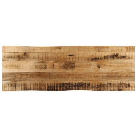 Bordplade 110x40x2,5 cm naturlig kant massivt ru mangotræ