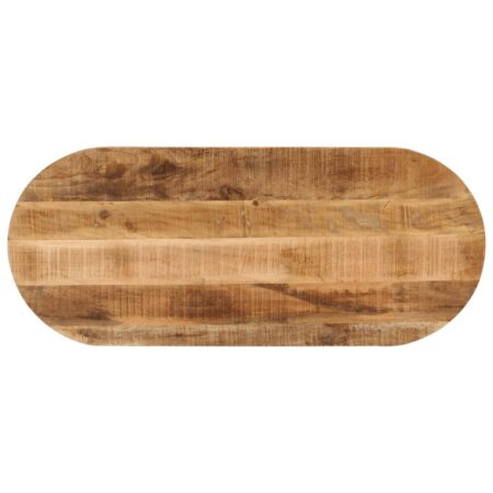 Bordplade 110x40x3,8 cm oval massivt ru mangotræ