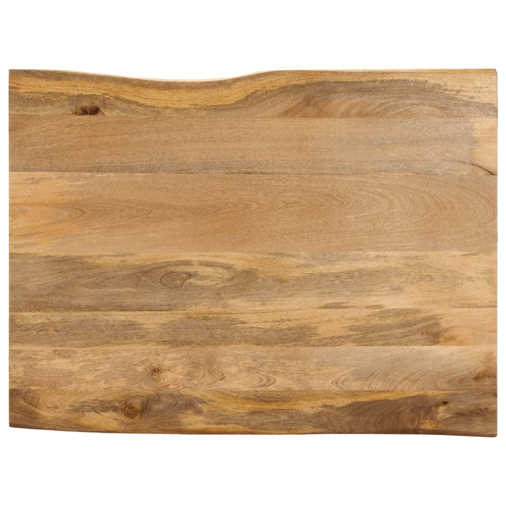 Bordplade 110x80x2,5 cm naturlig kant massivt mangotræ Bordplade 110x80x2,5 cm naturlig kant massivt mangotræ