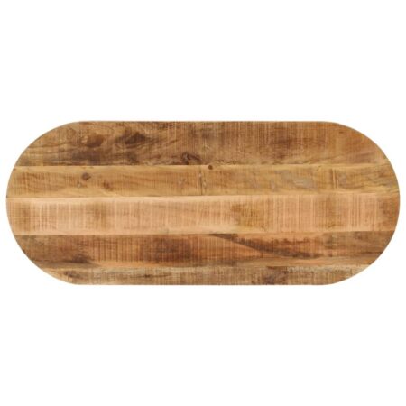 Bordplade 120x60x2,5 cm oval massivt ru mangotræ