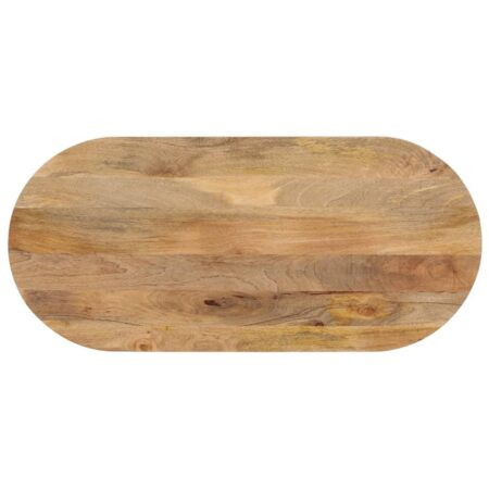 Bordplade 120x60x3,8 cm oval massivt mangotræ