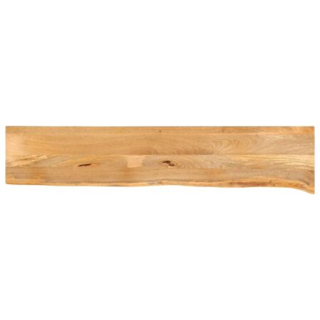 Bordplade 140x20x3,8 cm naturlig kant massivt mangotræ