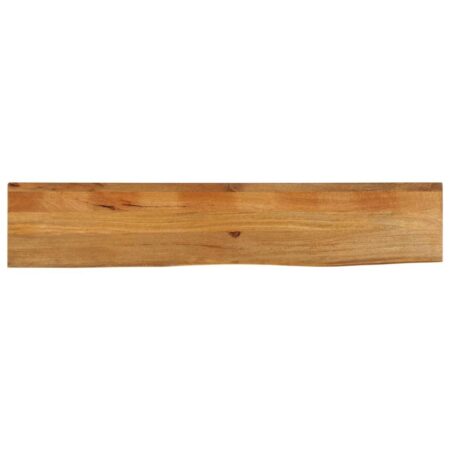 Bordplade 140x30x2,5 cm naturlig kant massivt mangotræ
