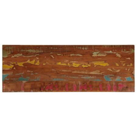 Bordplade 140x60x2,5 cm rektangulær massivt genbrugstræ