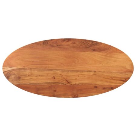 Bordplade 140x60x3,8 cm oval massivt akacietræ