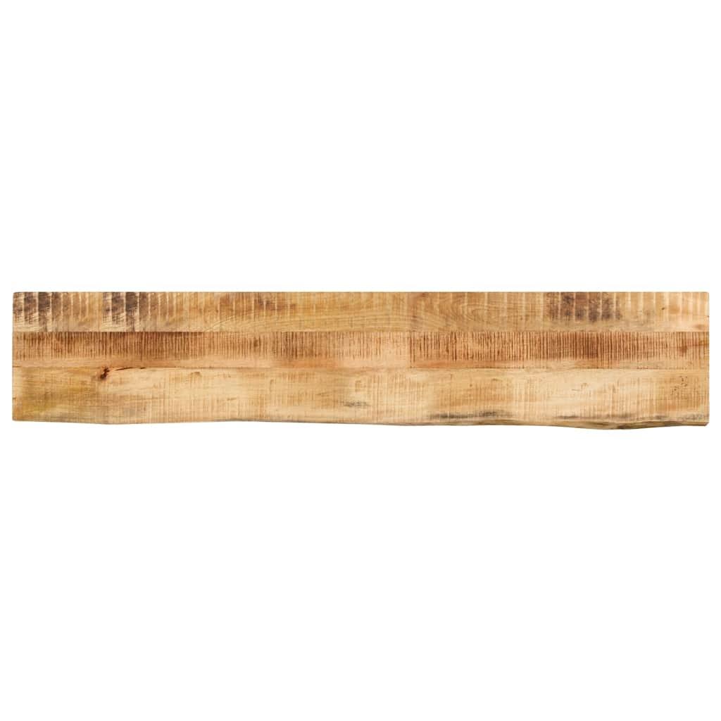 Bordplade 180x20x2,5 cm naturlig kant massivt ru mangotræ Bordplade 180x20x2,5 cm naturlig kant massivt ru mangotræ
