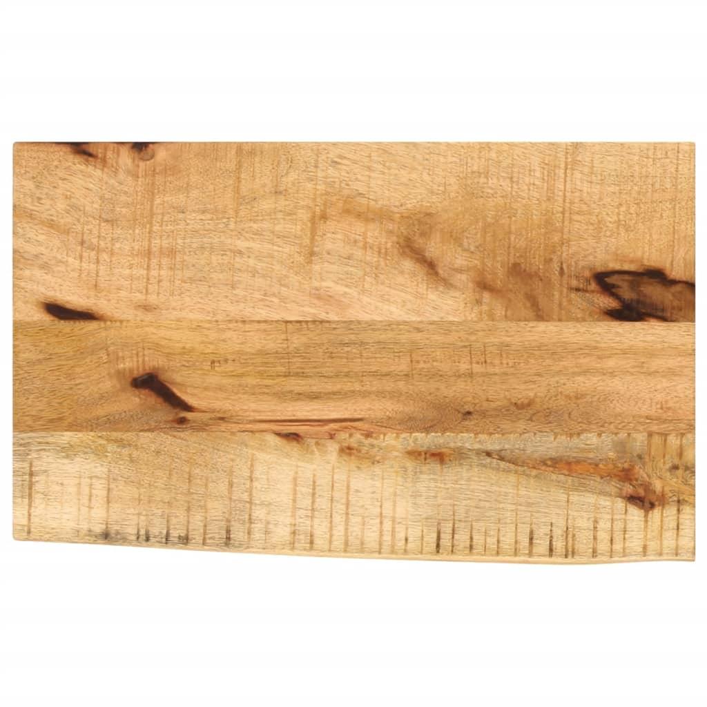 Bordplade 50x20x2,5 cm naturlig kant massivt ru mangotræ Bordplade 50x20x2,5 cm naturlig kant massivt ru mangotræ
