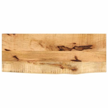 Bordplade 70x40x2,5 cm naturlig kant massivt ru mangotræ