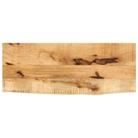 Bordplade 70x40x3,8 cm naturlig kant massivt ru mangotræ