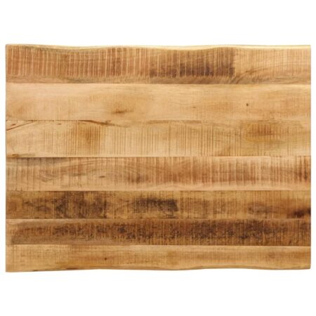 Bordplade 70x60x2,5 cm naturlig kant massivt ru mangotræ