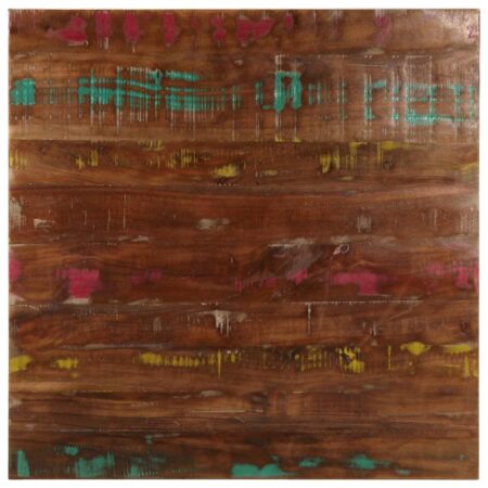 Bordplade 70x70x1,5 cm firkantet massivt genbrugstræ