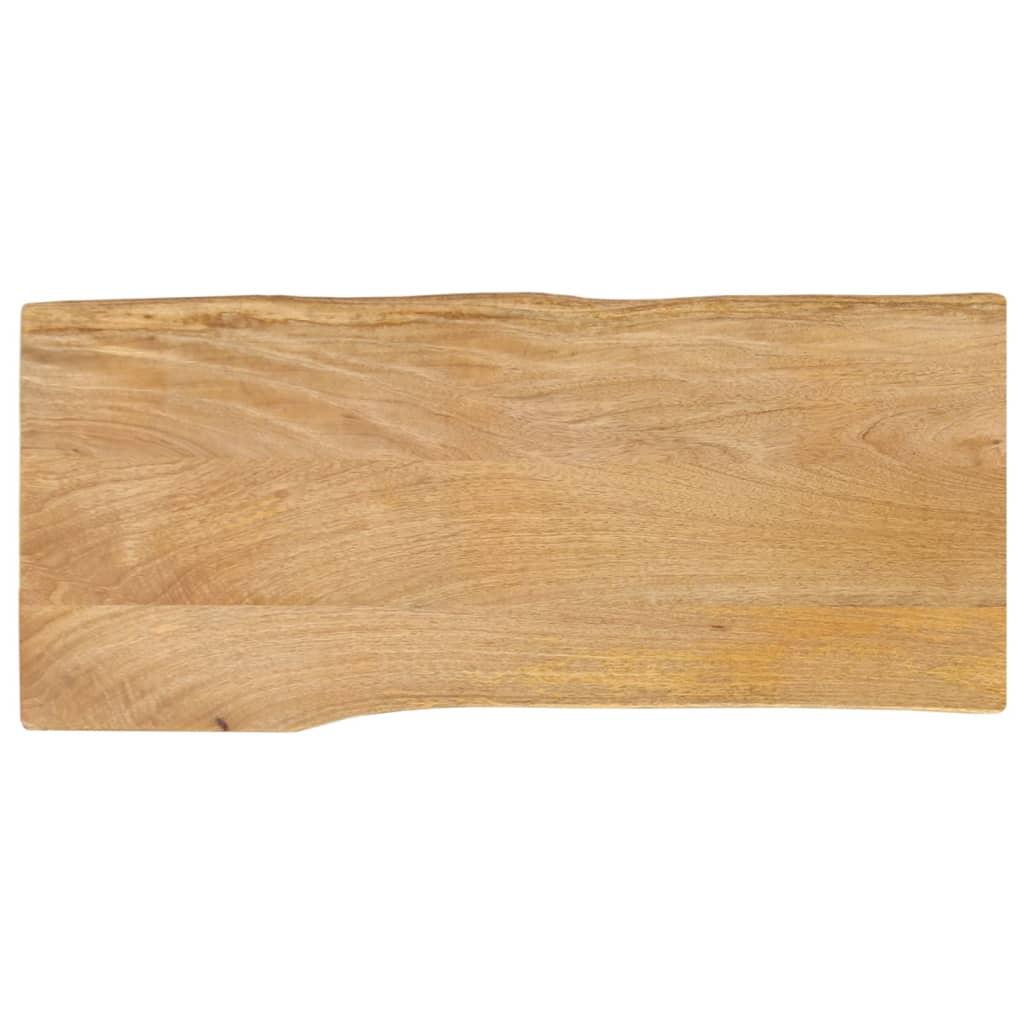 Bordplade 80x40x2,5 cm naturlig kant massivt mangotræ Bordplade 80x40x2,5 cm naturlig kant massivt mangotræ