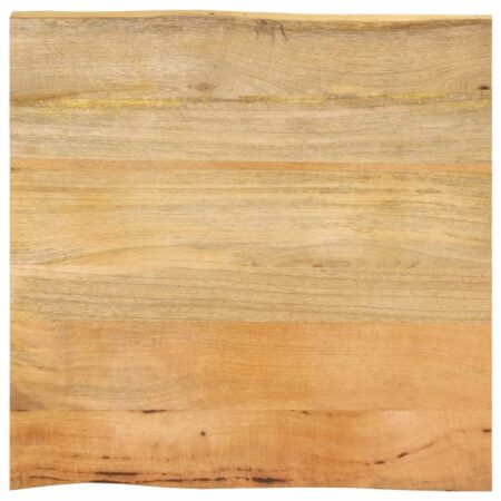 Bordplade 80x80x2,5 cm naturlig kant massivt mangotræ