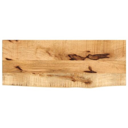 Bordplade 90x40x2,5 cm naturlig kant massivt ru mangotræ