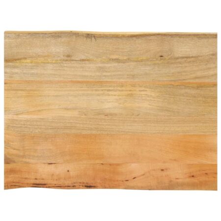Bordplade 90x60x2,5 cm naturlig kant massivt mangotræ