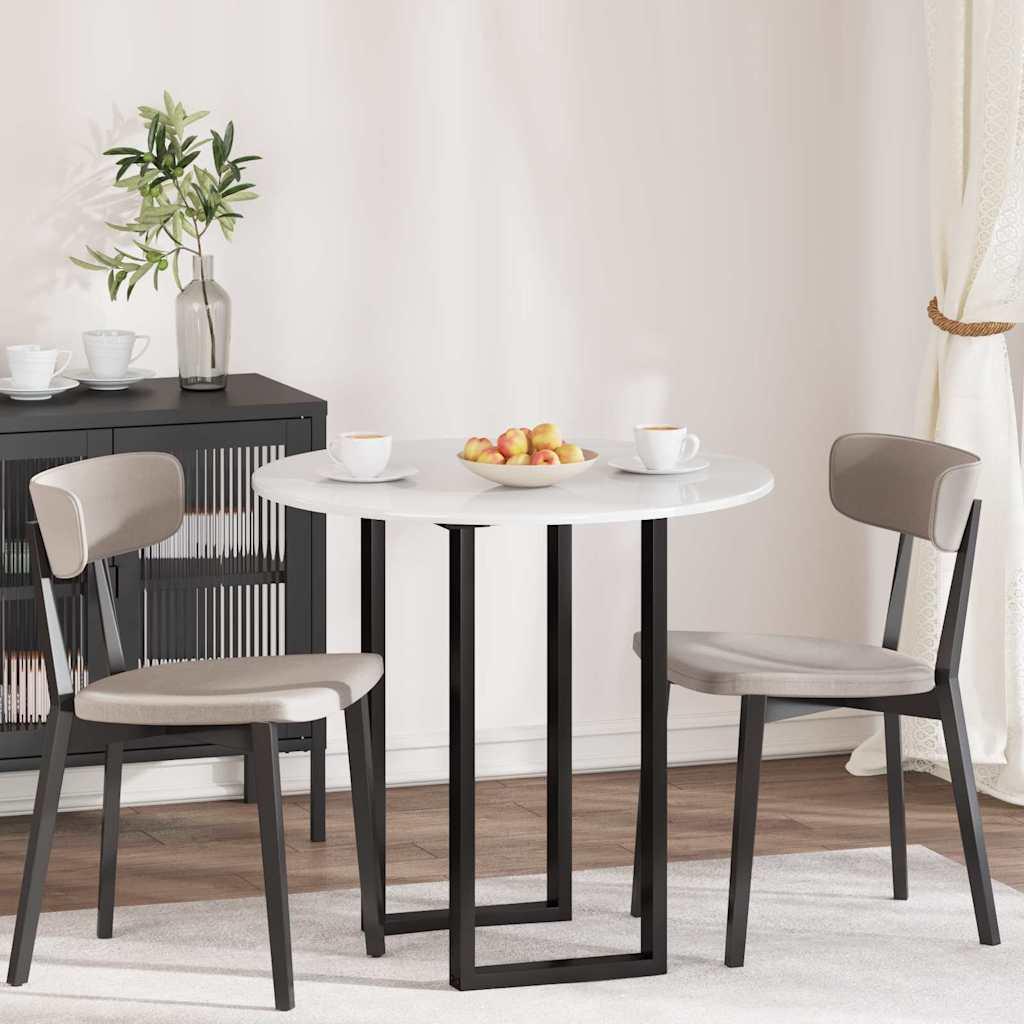 Bordplade Hvid højglans 80 x 80 x 1.5 cm Konstrueret træ Bordplade Hvid højglans 80 x 80 x 1.5 cm Konstrueret træ