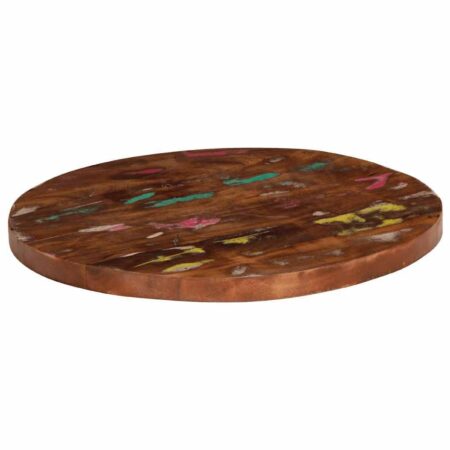 Bordplade Ø40x1,5 cm rund massivt genbrugstræ