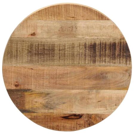 Bordplade Ø50x3,8 cm rund massivt ru mangotræ