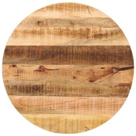 Bordplade Ø80x2,5 cm rund massivt ru mangotræ