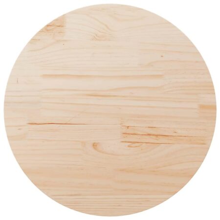 Bordplade Ø90x2,5 cm massivt fyrretræ