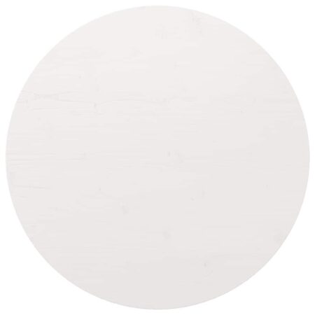 Bordplade Ø90x2,5 cm massivt fyrretræ hvid