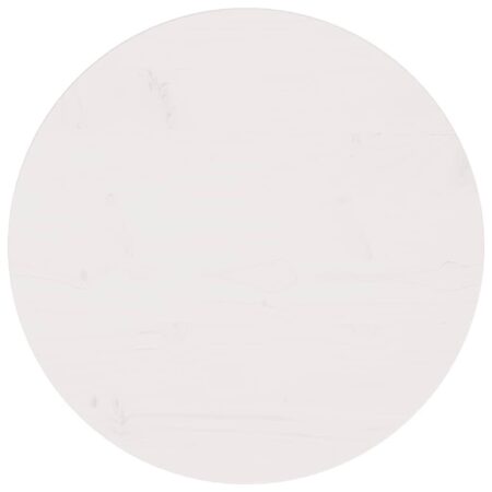 Bordplade hvid Ø60x2,5 cm massivt fyrretræ