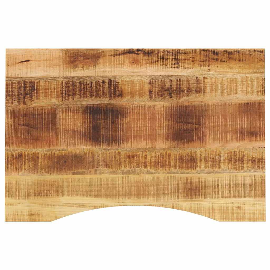 Bordplade med kurvet form 100x50x2,5 cm ru massivt mangotræ Bordplade med kurvet form 100x50x2,5 cm ru massivt mangotræ