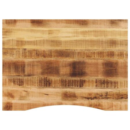 Bordplade med kurvet form 100x80x2,5 cm ru massivt mangotræ