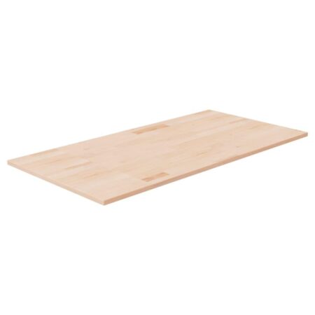 Bordplade til badeværelse 100x50x1,5 cm massivt træ ubehandlet