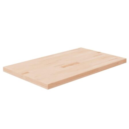 Bordplade til badeværelse 100x60x4 cm massivt træ ubehandlet