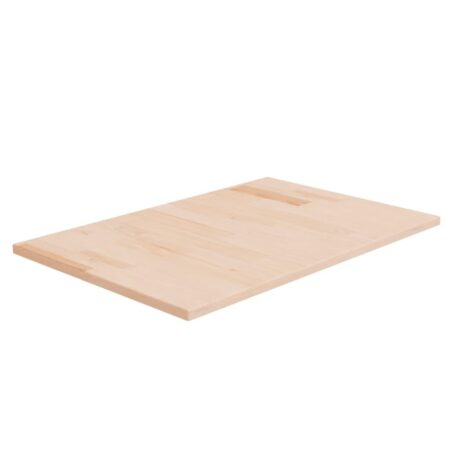 Bordplade til badeværelse 60x40x1,5 cm massivt træ ubehandlet