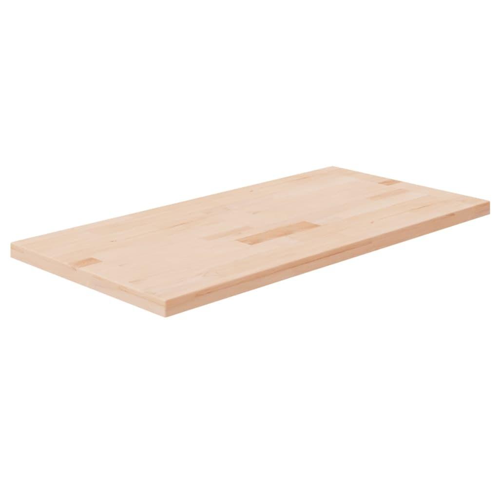 Bordplade til badeværelse 80x40x2,5 cm massivt træ ubehandlet Bordplade til badeværelse 80x40x2,5 cm massivt træ ubehandlet