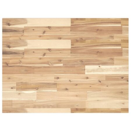 Bordplade til toiletbord 80x60x2 cm ubehandlet massivt akacie