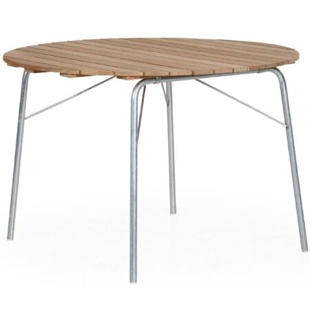 Brafab, "56:an" Spisebord 110 cm Galvaniseret/Teak Brafab