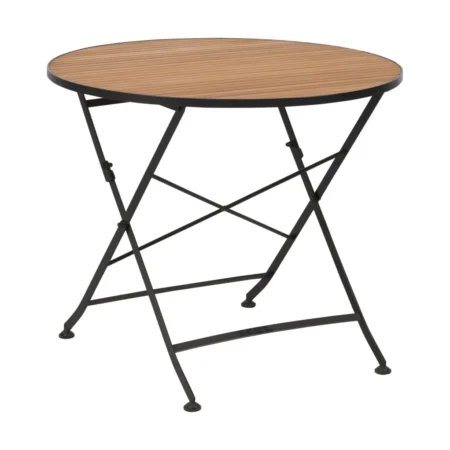 Brafab Brewer spisebord Sort-teak, Ø85 cm