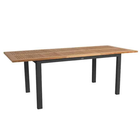 Brafab, Lyon spisebord 92x152-210 cm teak / sort