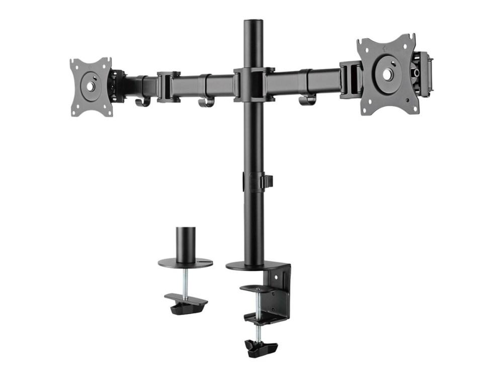Dobbelt skærmholder til skrivebord - ARM-0300-B med klemme Dobbelt skærmholder til skrivebord - ARM-0300-B med klemme