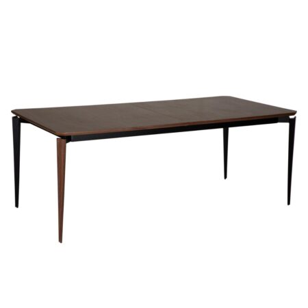 Edge Dan-Form spisebord med udtræk 100x200/300 cm inkl. 2 plader finer valnød
