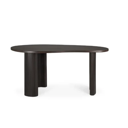 Ethnicraft Boomerang skrivebord Mørkebrunt bejdset mahogni, 160x83x76 cm