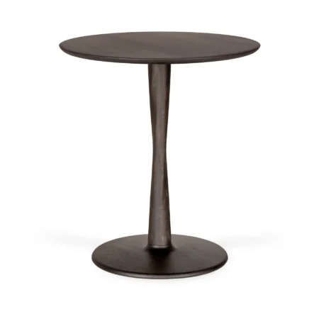 Ethnicraft Torsion spisebord Brunlakeret eg, Ø70 cm