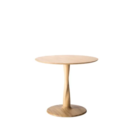 Ethnicraft Torsion spisebord Hvidpigmenteret hårdvoksolieret eg, Ø90 cm