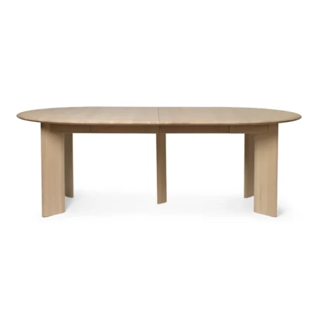 Ferm Living, Bevel Spisebord 117-217x117 cm - White Oiled Beech