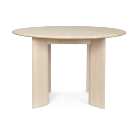Ferm Living Bevel spisebord Ø117 cm Hvidolieret bøg